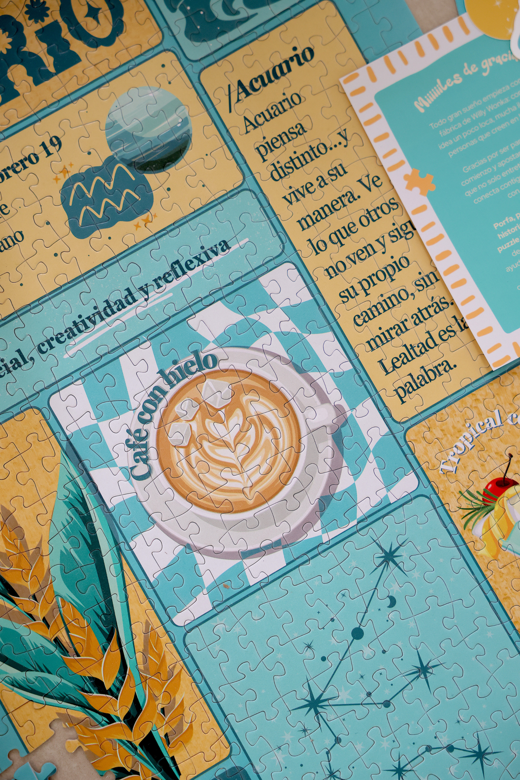 Puzzle Acuario detalle - regalo para Acuario puzzle zodiacal original