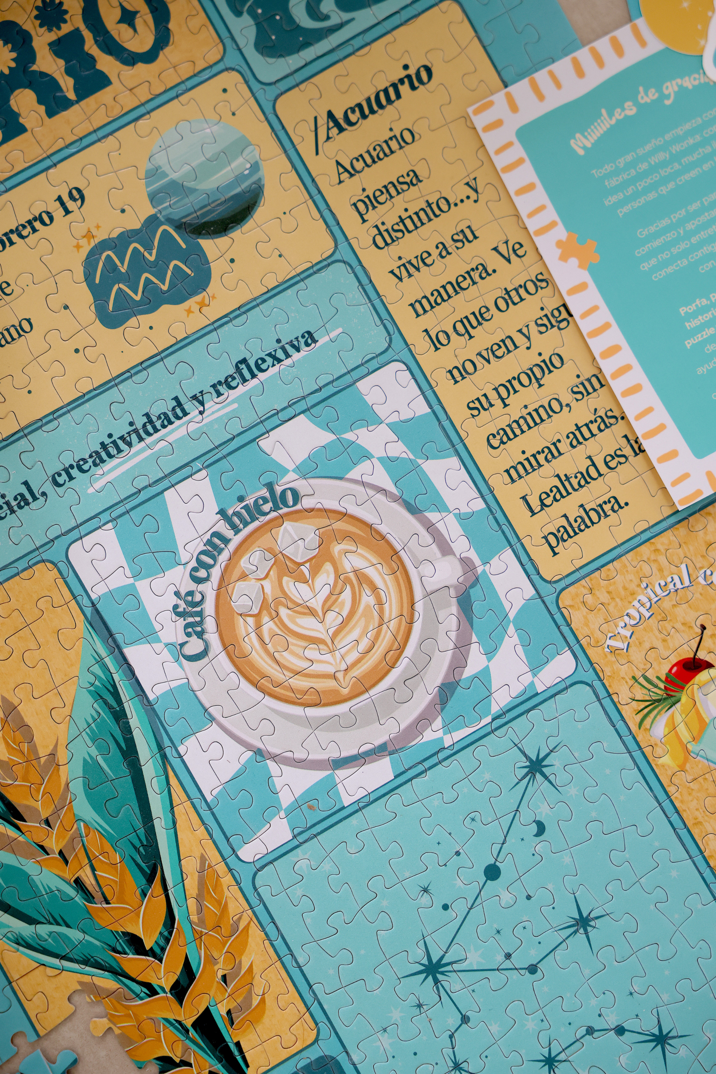 Puzzle Acuario detalle - regalo para Acuario puzzle zodiacal original
