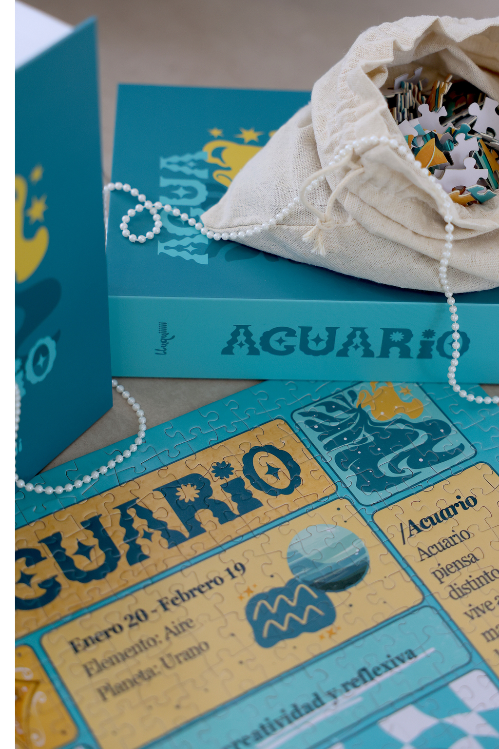 Puzzle Acuario detalle piezas - puzzle horóscopo Acuario lluquiiiiii