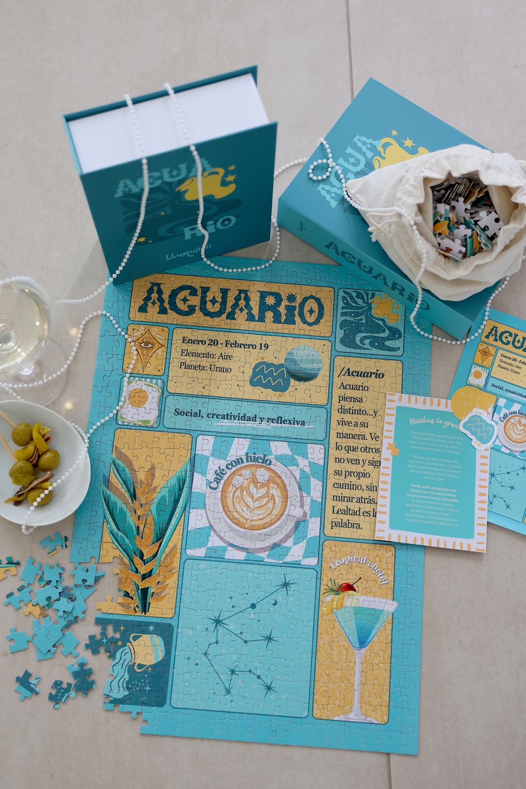 Puzzle Acuario piezas - puzzle temático zodiaco lluquiiiiii