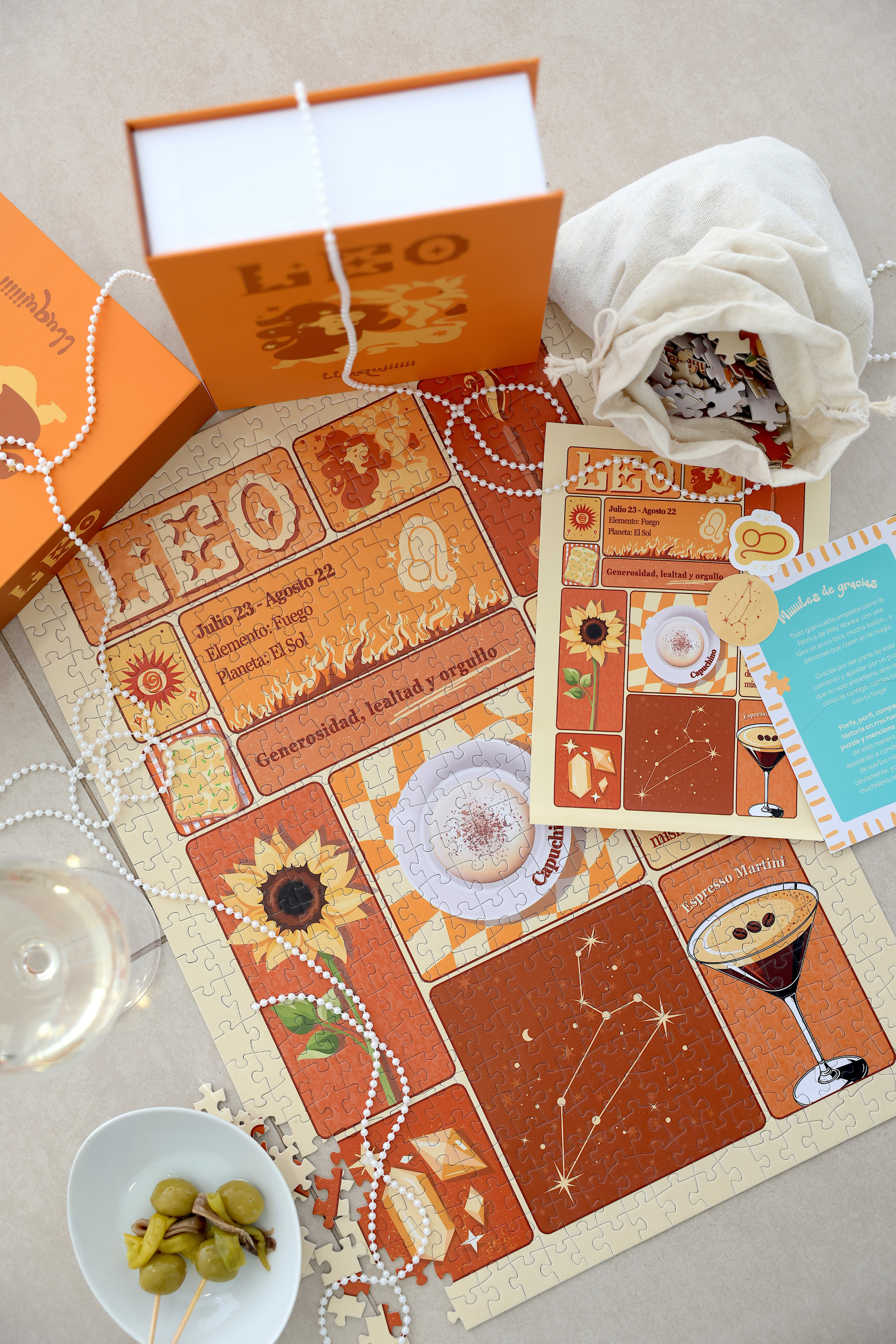Puzzle Leo ilustrado - puzzle horóscopo Leo diseño original