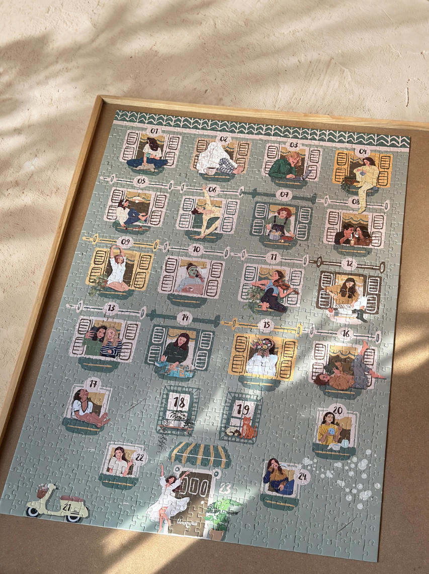 Calendario de Adviento Puzzle · 24 días, 24 momentos mágicos
