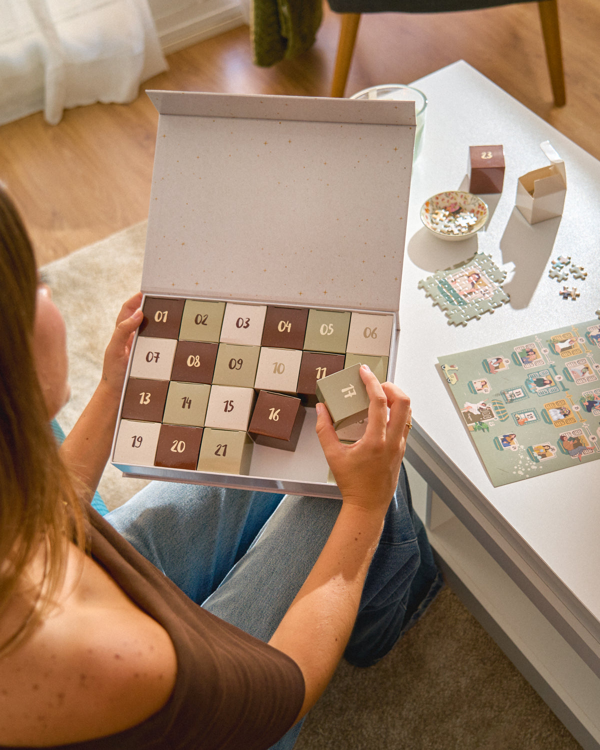 Calendario de Adviento Puzzle · 24 días, 24 momentos mágicos